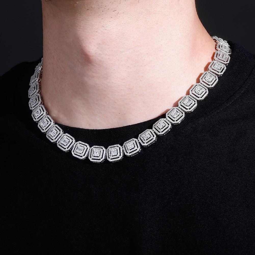 13MM BAGUETTE SOLITAIRE TENNIS CHAIN 14K - ICECI