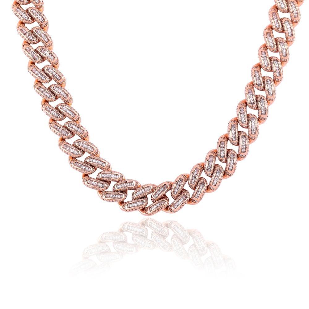 14MM BOX BAGUETTE CUBAN LINK CHAIN 18K - ICECI