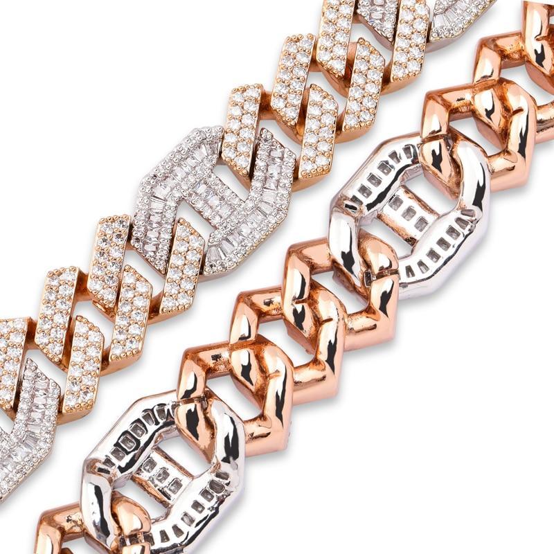14MM PRONG BAGUETTE GUCCI CURB CHAIN 18K - ICECI