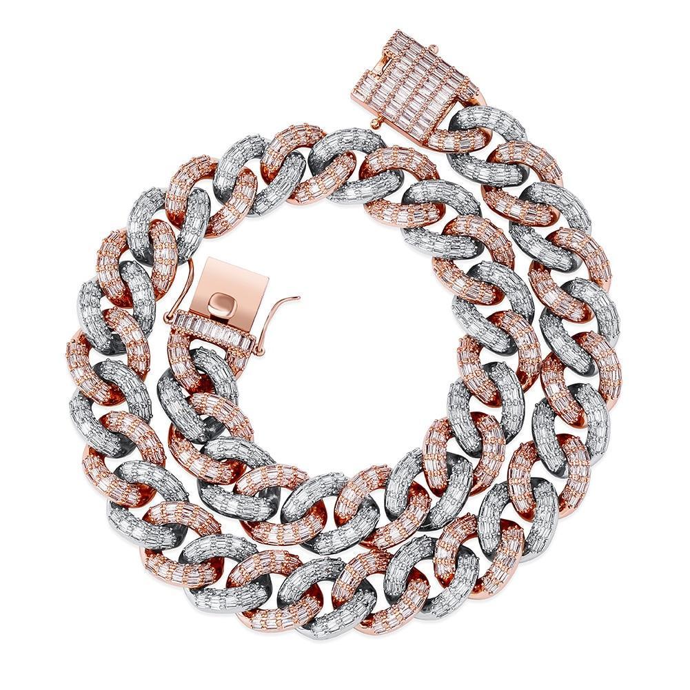 16MM BAGUETTE CUBAN LINK CHAIN 14K - ICECI