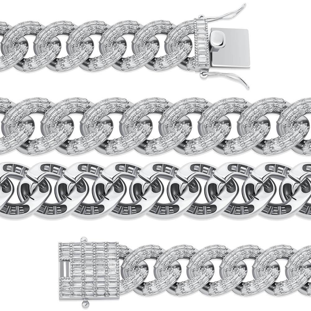 16MM BAGUETTE CUBAN LINK CHAIN 14K - ICECI