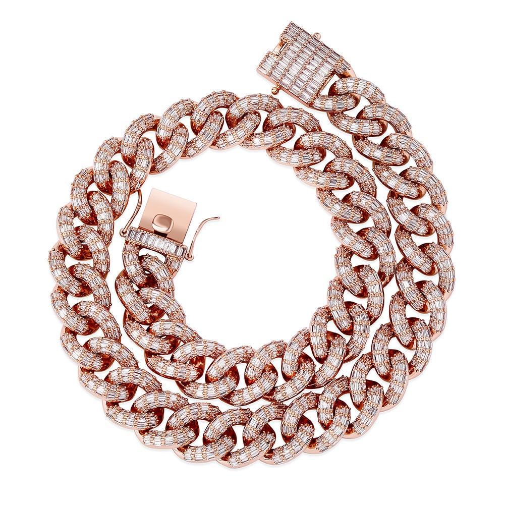 16MM BAGUETTE CUBAN LINK CHAIN 14K - ICECI