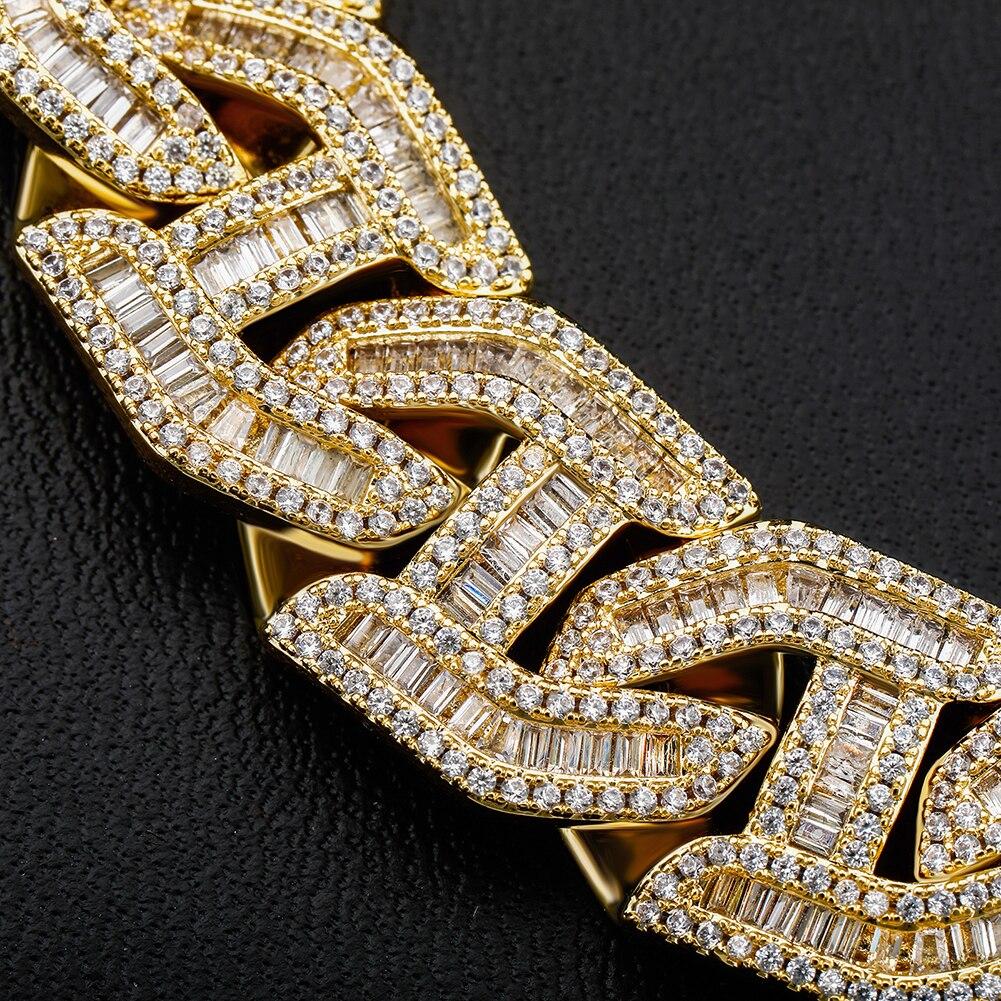 16MM BAGUETTE LINK BRACELET 14K - ICECI