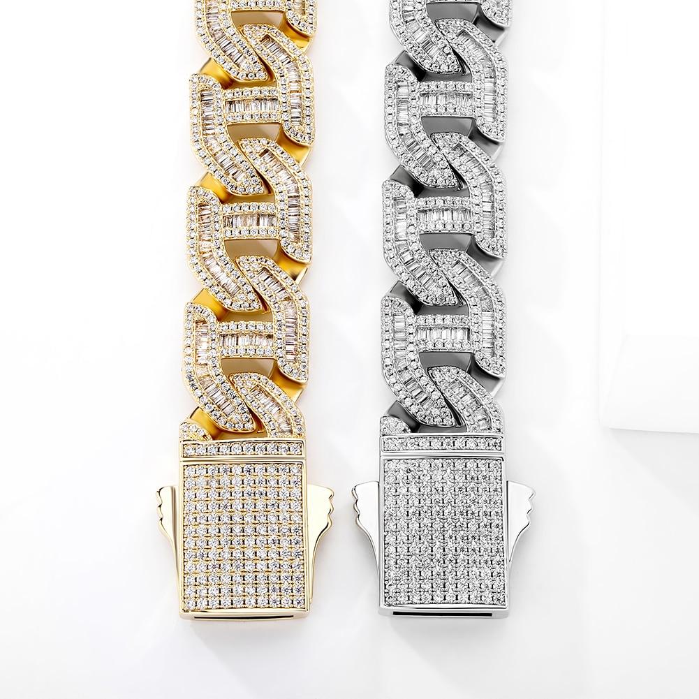 16MM BAGUETTE LINK BRACELET 14K - ICECI