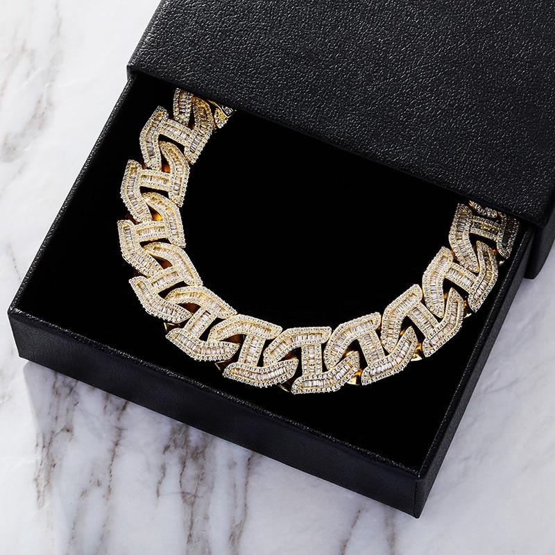 16MM BAGUETTE LINK BRACELET 14K - ICECI