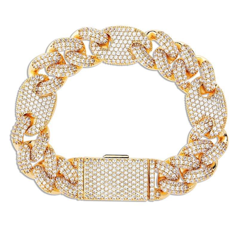 16MM CUBAN G-LINK BRACELET 18K - ICECI