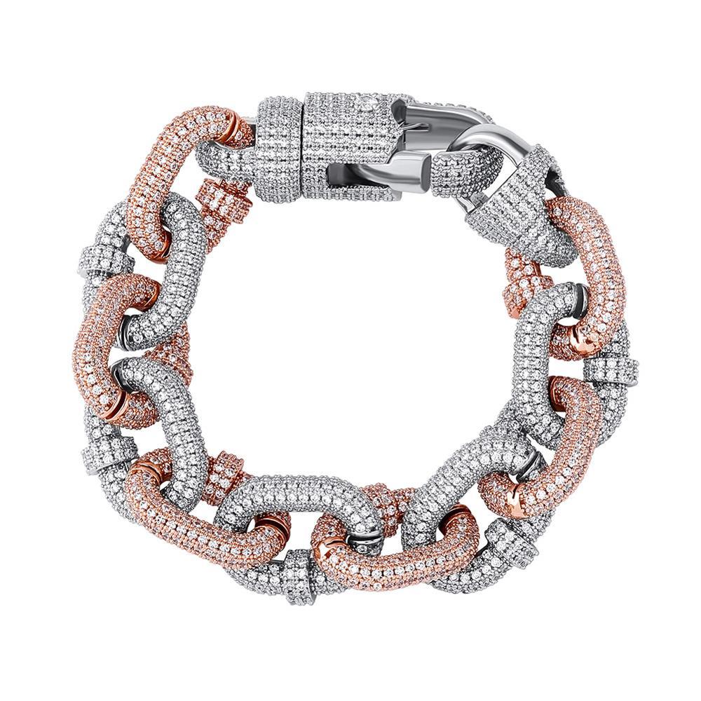 17MM CARABINER CLIP BRACELET 14K - ICECI