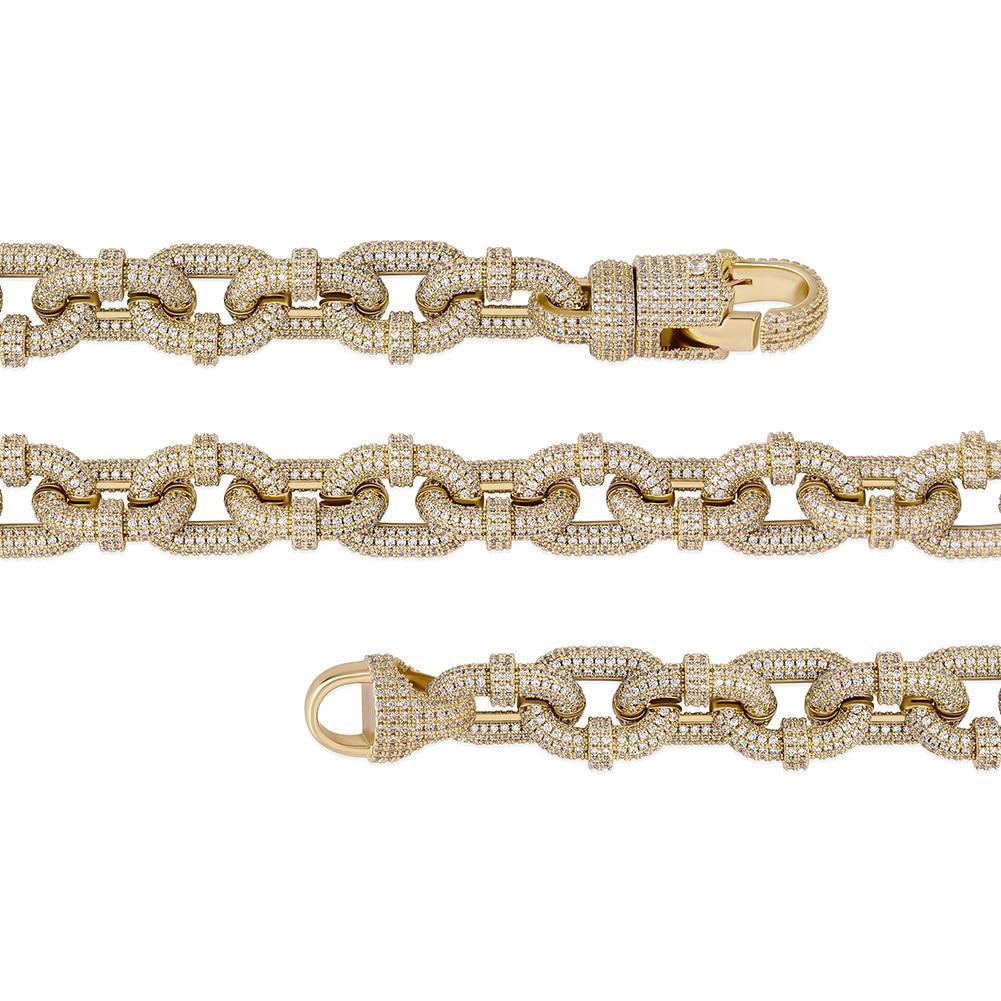 17MM CARABINER CLIP BRACELET 14K - ICECI