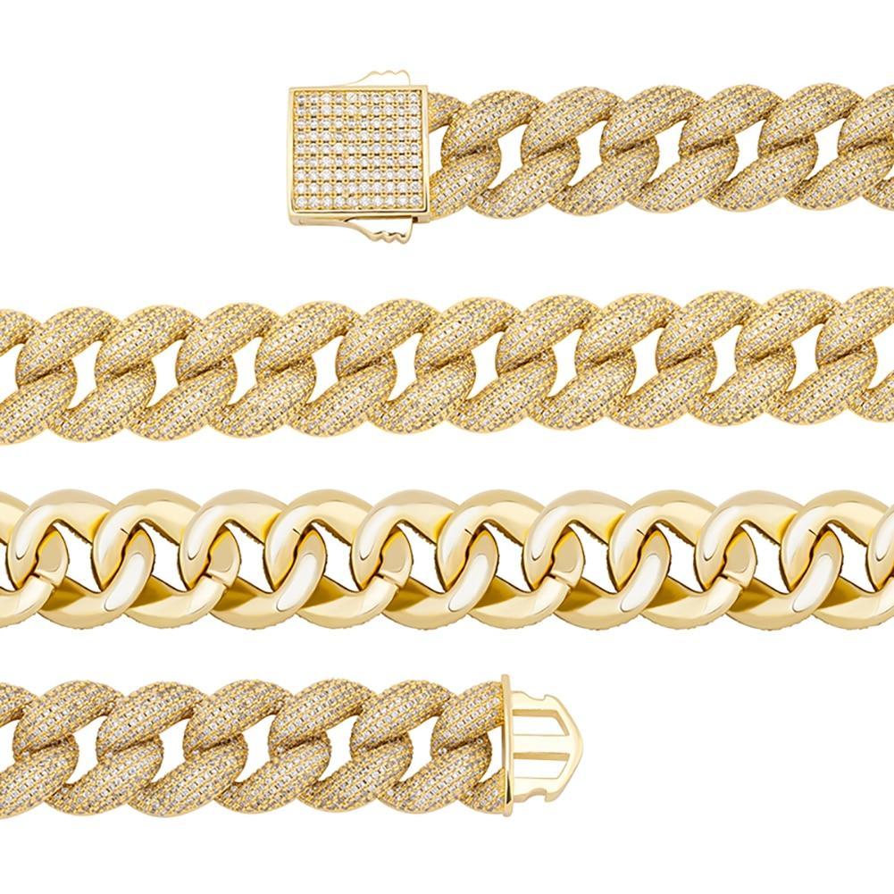 18MM ICY CUBAN LINK BRACELET 14K - ICECI