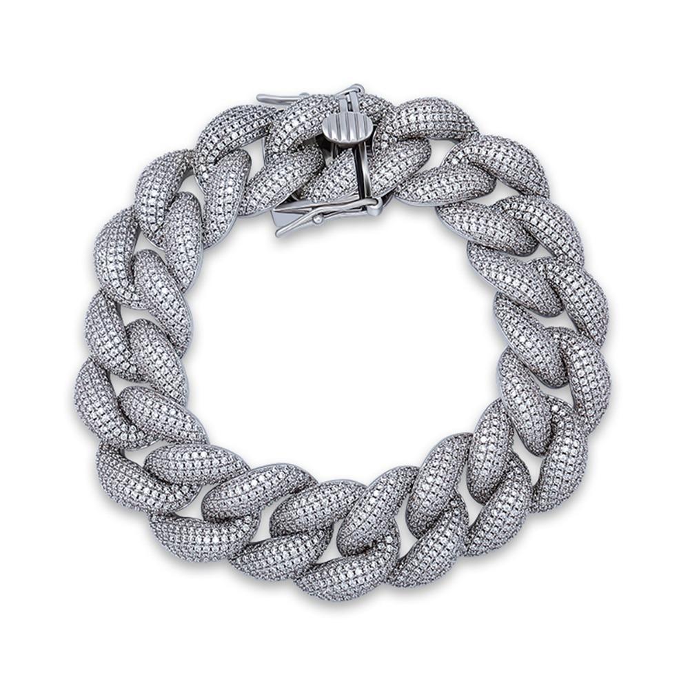18MM ICY CUBAN LINK BRACELET 14K - ICECI