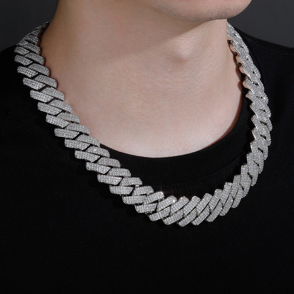 20mm Diamond Prong Link Chain 14K - ICECI