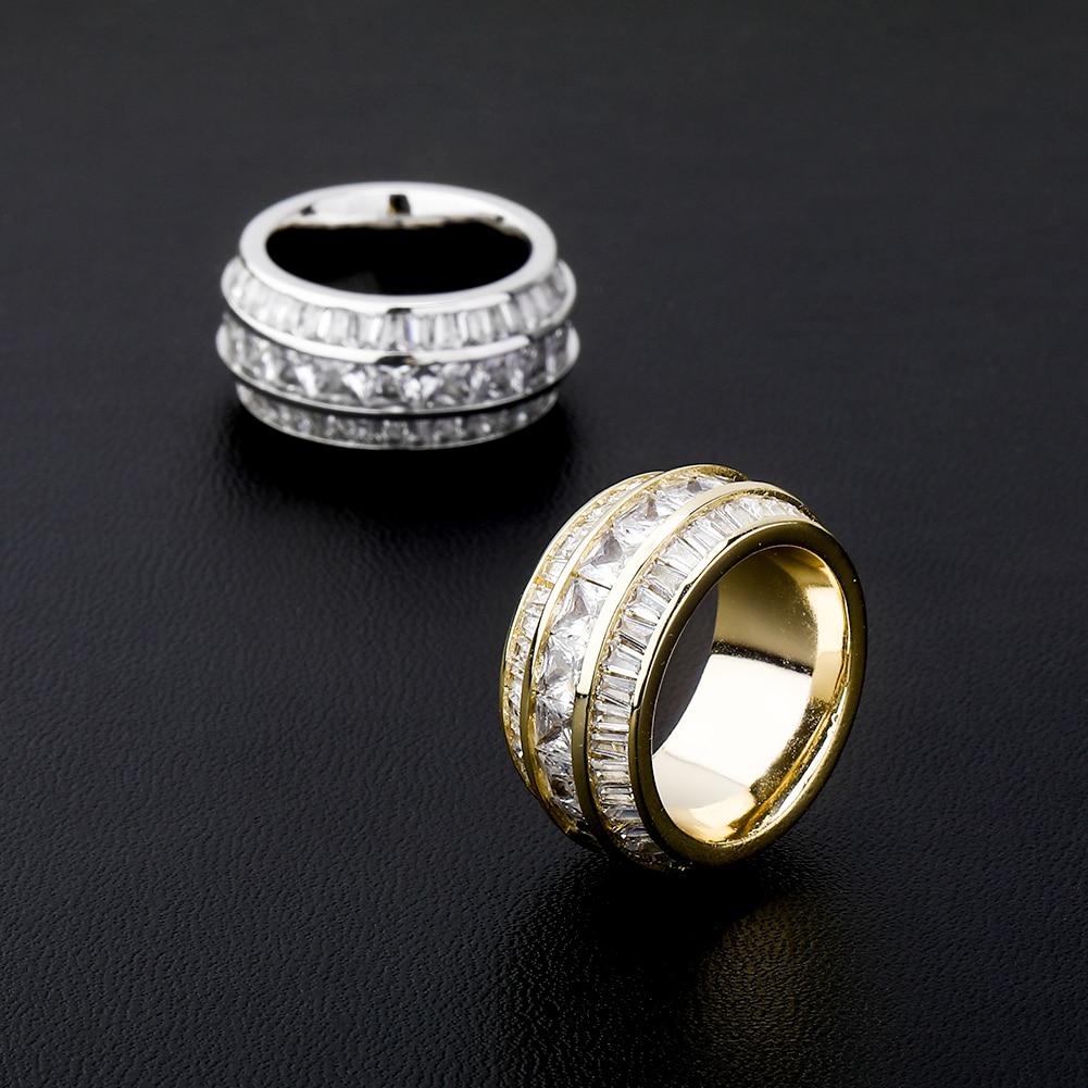 3 ROW BAGUETTE RING 14K - ICECI