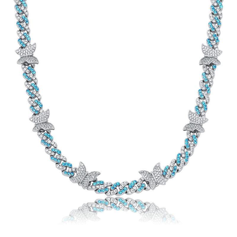 8MM BUTTERFLY CUBAN NECKLACE 14K - ICECI