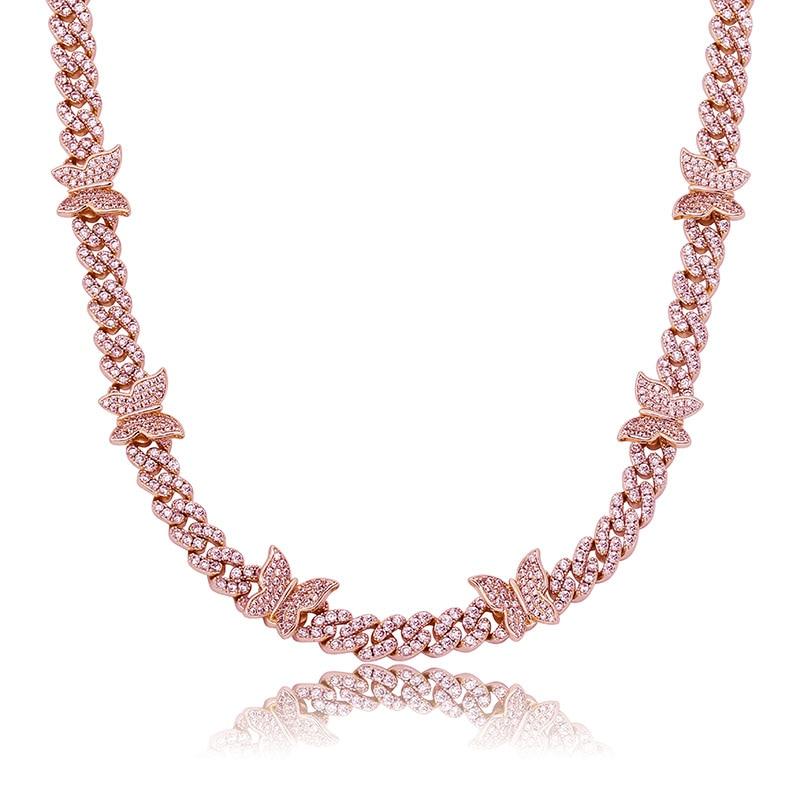 8MM BUTTERFLY CUBAN NECKLACE 14K - ICECI