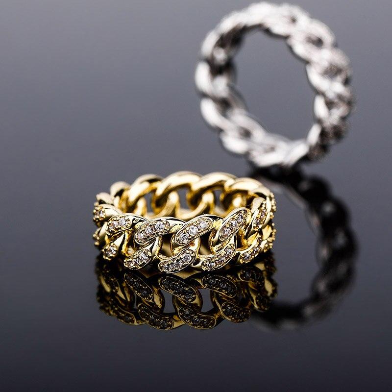 8MM CUBAN RING 14K - ICECI