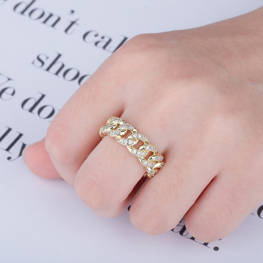 8MM CUBAN RING 14K - ICECI