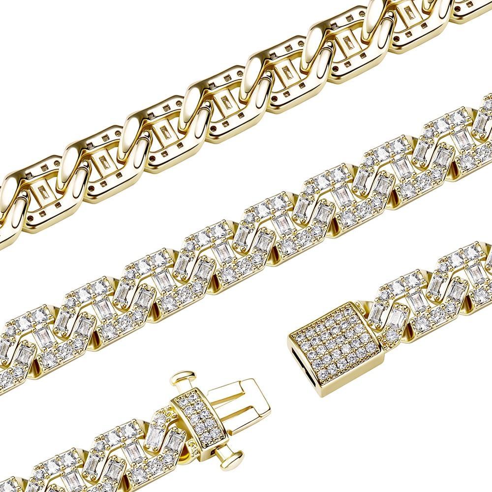 9MM BAGUETTE LINK BRACELET 14K - ICECI