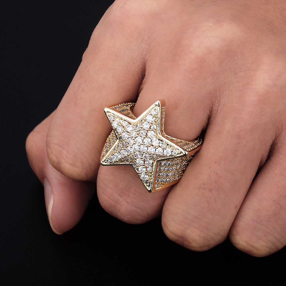 Diamond Star Ring 14K