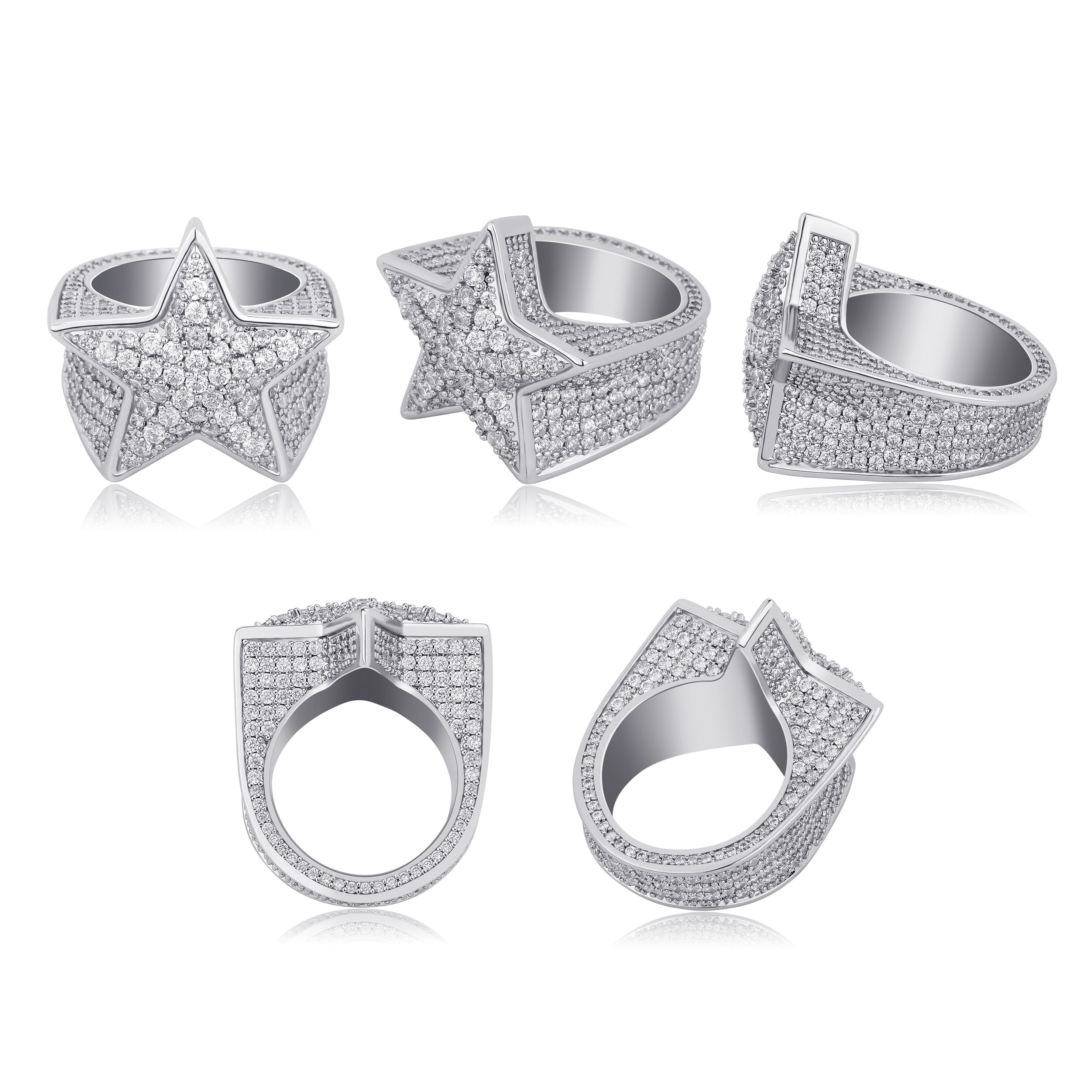 Diamond Star Ring 14K