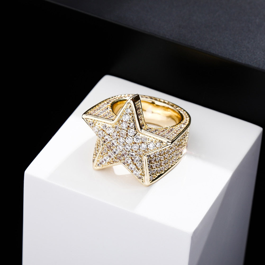 Diamond Star Ring 14K