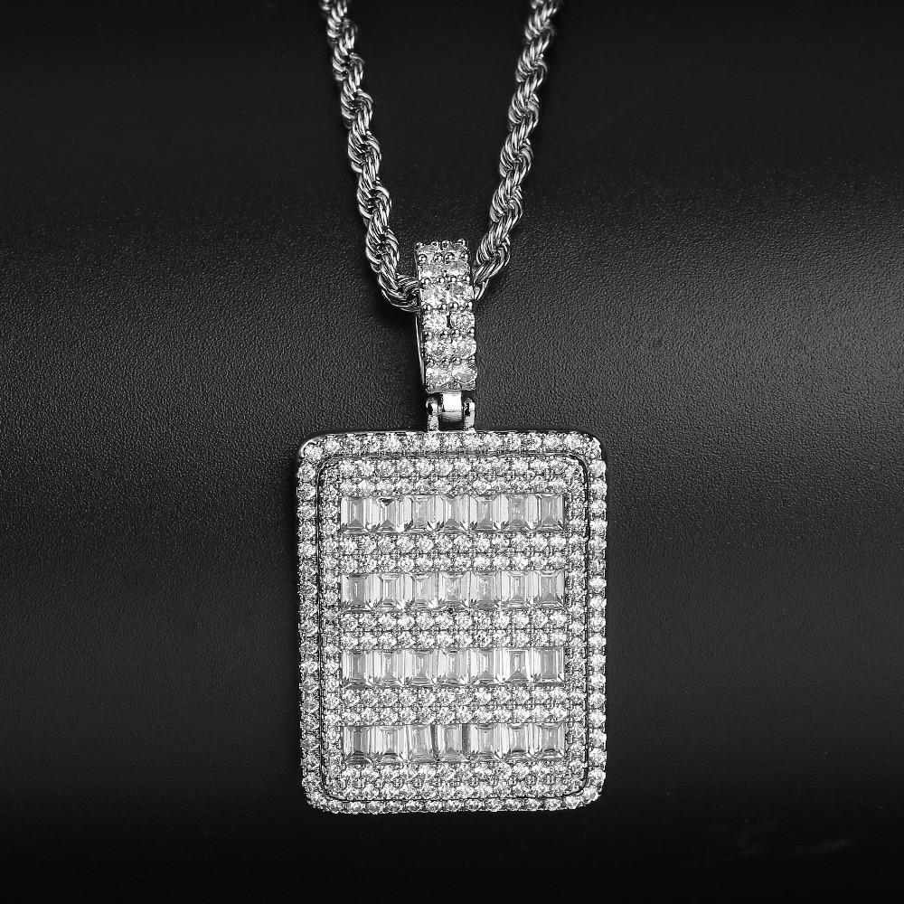 BAGUETTE BLOCK PENDANT 14K - ICECI