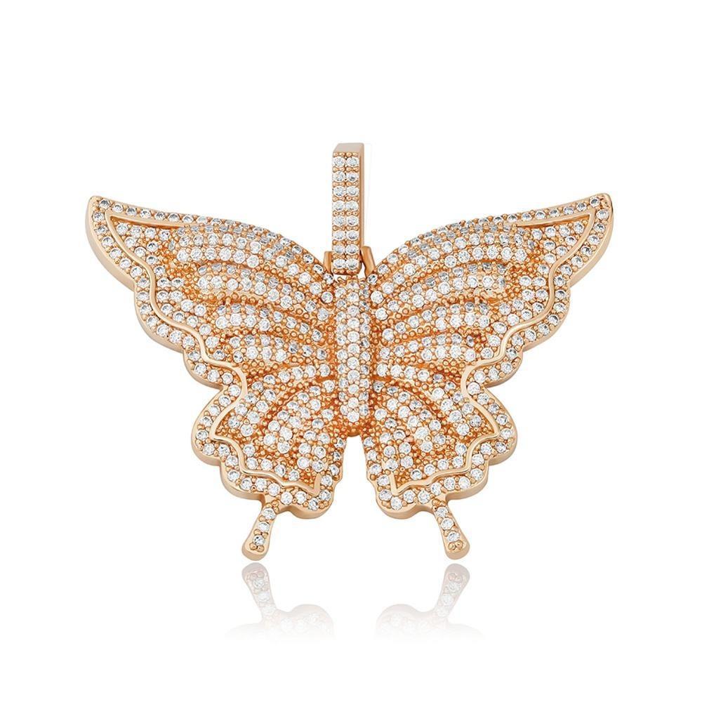 BLOSSOM BUTTERFLY PENDANT 14K - ICECI