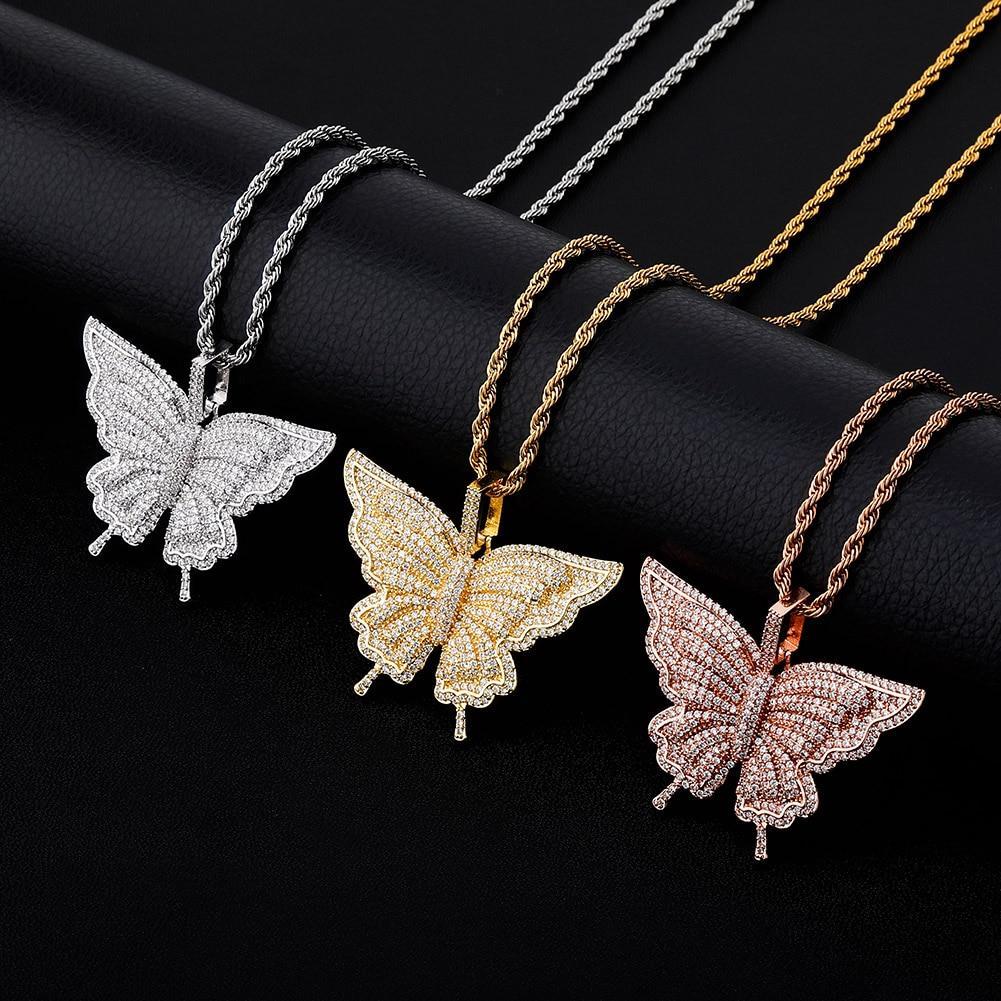 BLOSSOM BUTTERFLY PENDANT 14K - ICECI