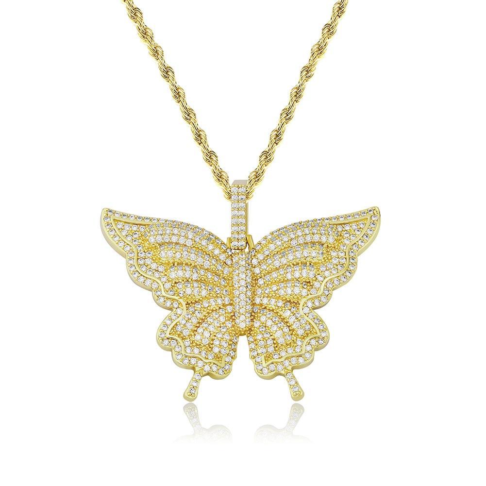 BLOSSOM BUTTERFLY PENDANT 14K - ICECI
