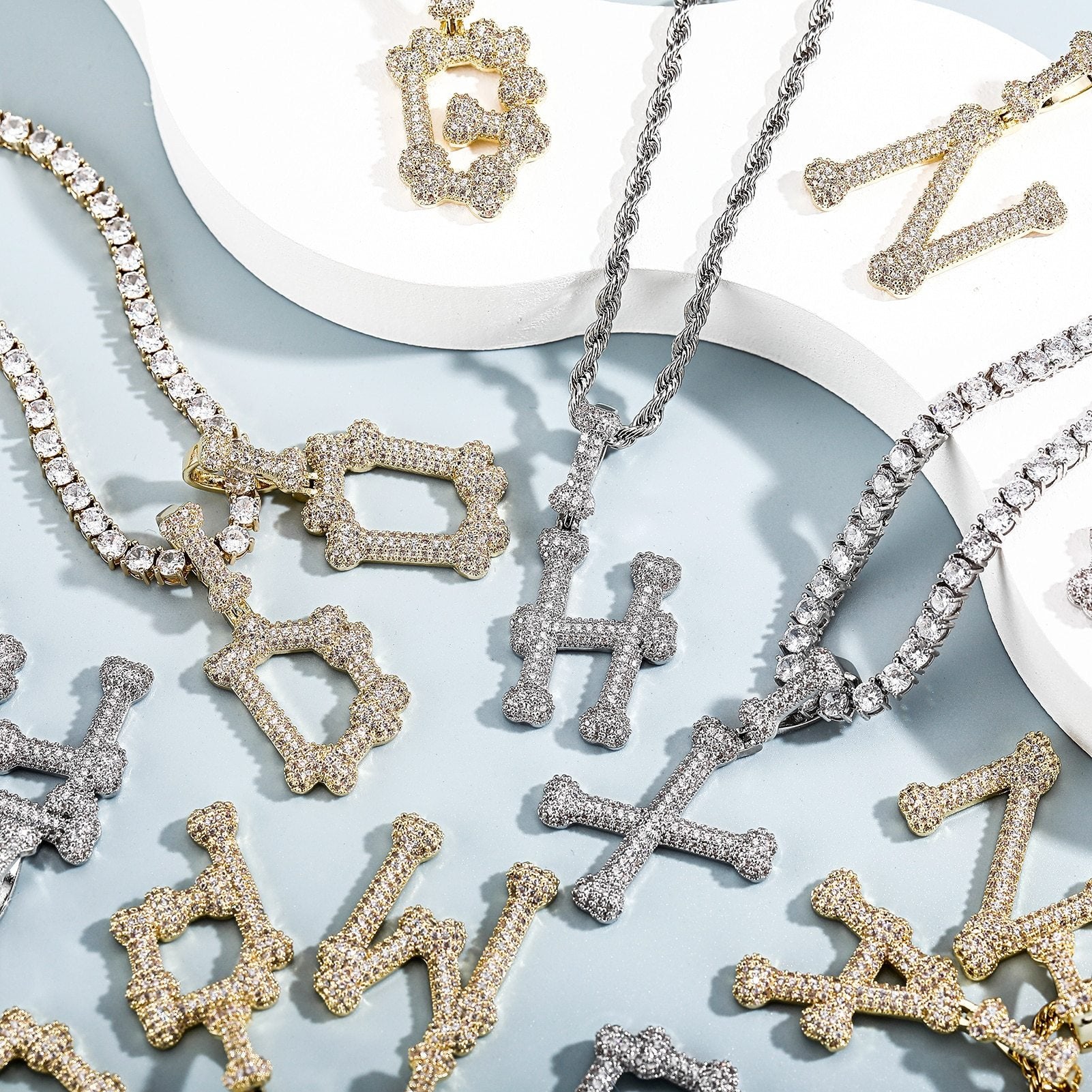 Bone Letter Pendant 14K - ICECI