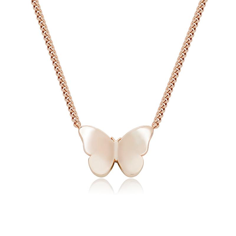 BUTTERFLY MICRO CUBAN NECKLACE 14K - ICECI