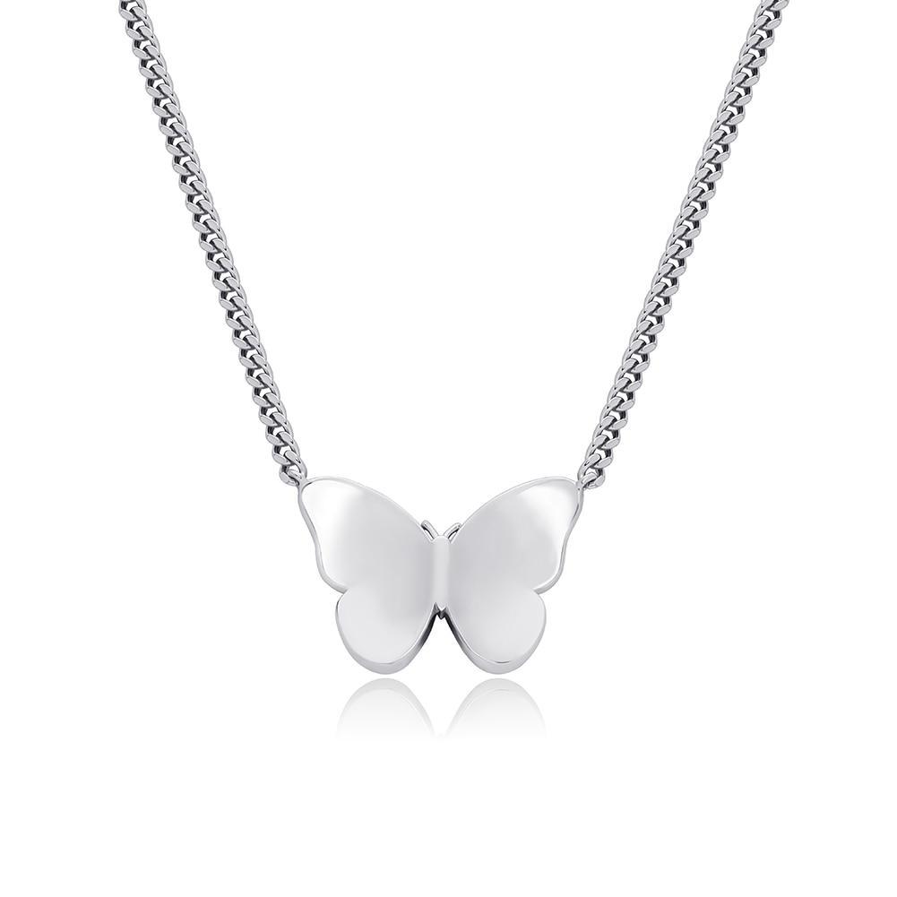 BUTTERFLY MICRO CUBAN NECKLACE 14K - ICECI