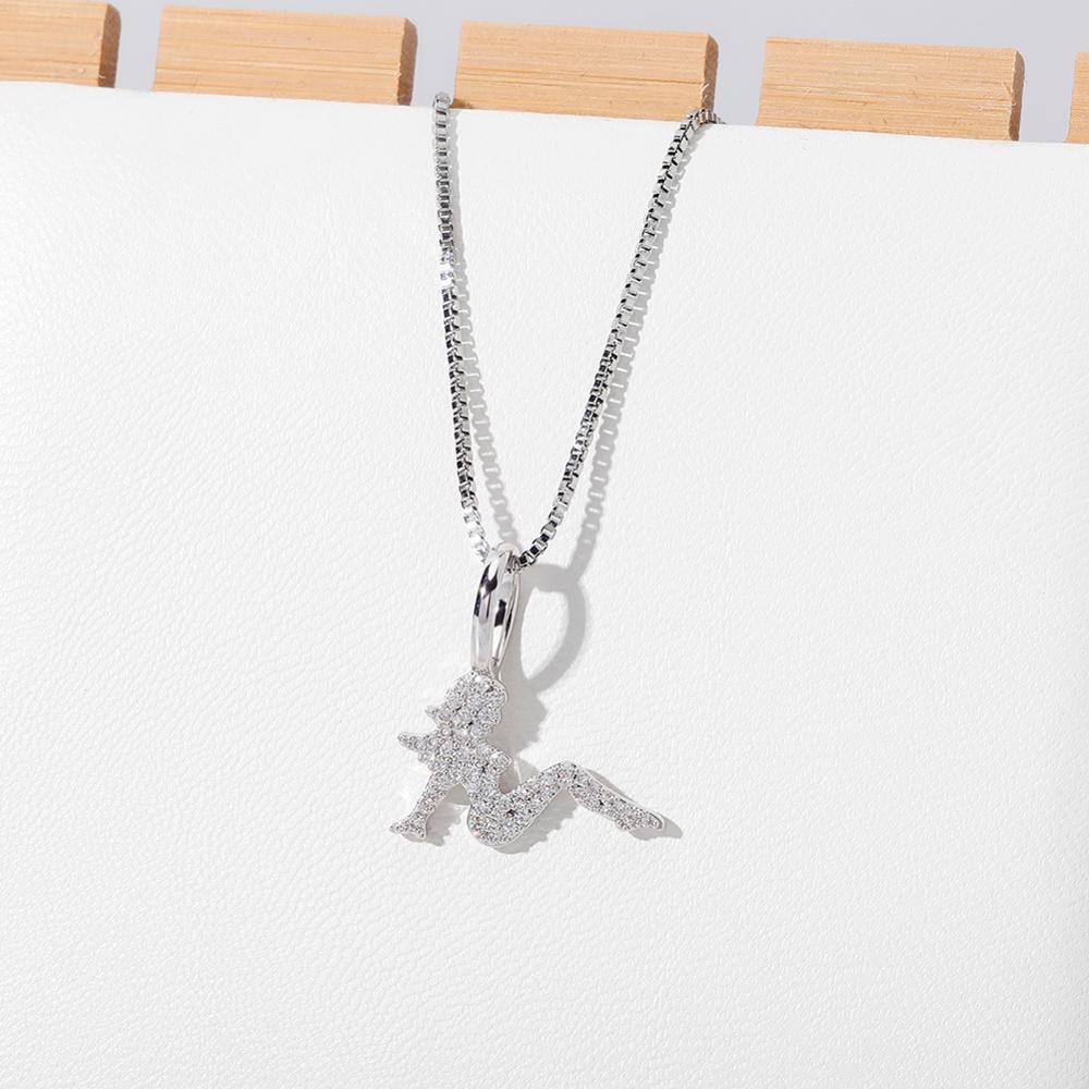 CHARM LADY PENDANT 14K X STERLING SILVER - ICECI