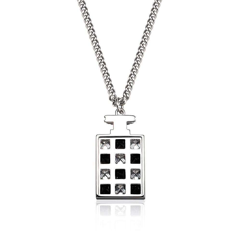 Checkerboard Perfume Bottle Pendant 14K - ICECI