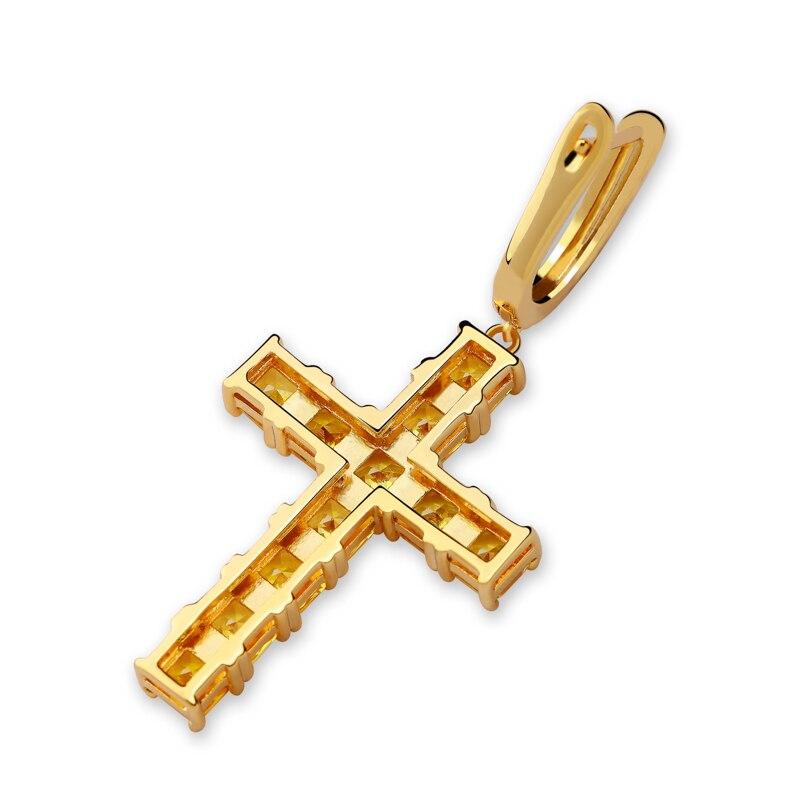 CROSS DROP EARRINGS 18K - ICECI