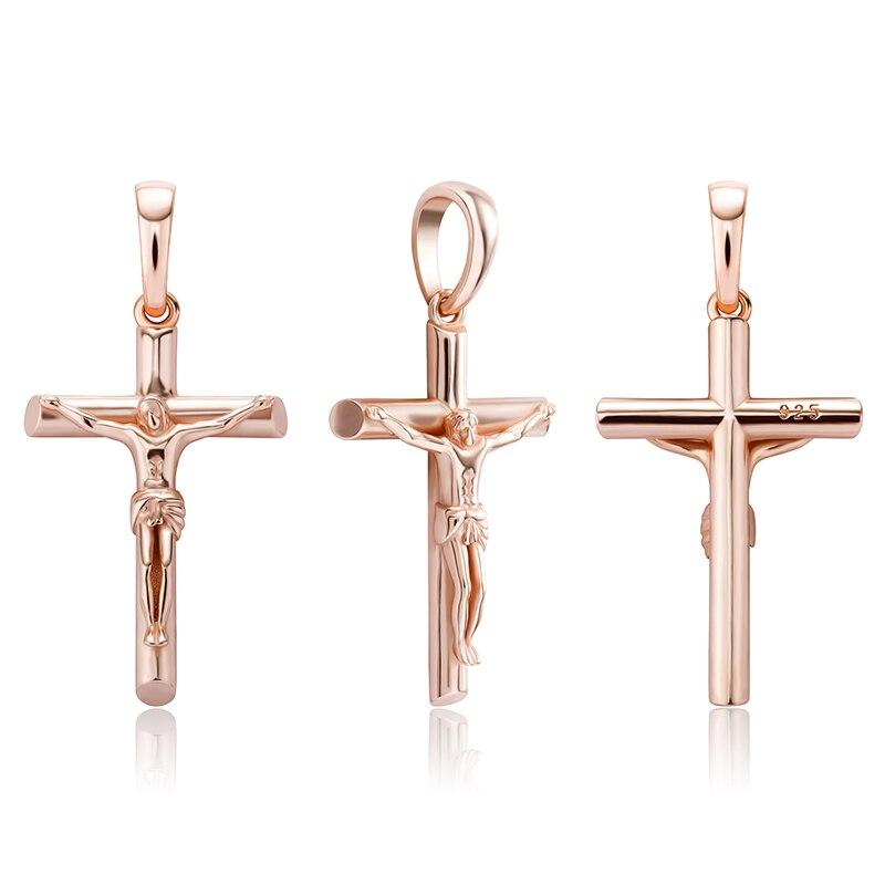 CRUCIFIX PENDANT 14K X STERLING SILVER - ICECI