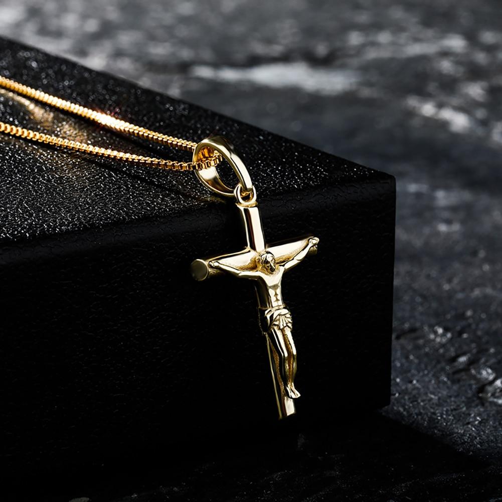 CRUCIFIX PENDANT 14K X STERLING SILVER - ICECI