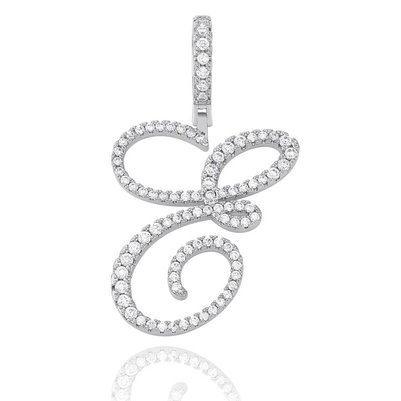 CUSTOM CURSIVE LETTER PENDANT 18K - ICECI
