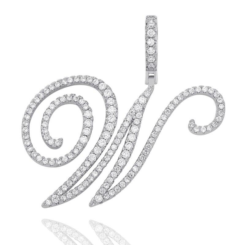 CUSTOM CURSIVE LETTER PENDANT 18K - ICECI