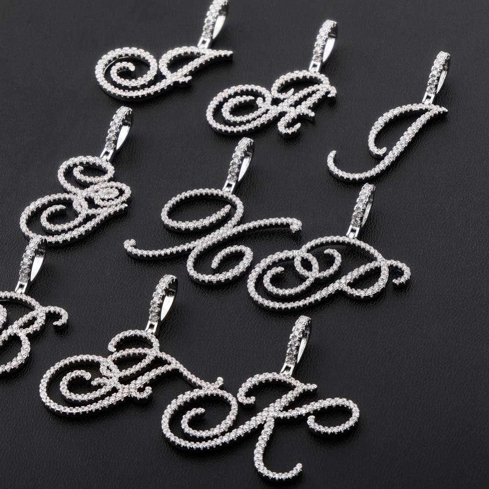 CUSTOM CURSIVE LETTER PENDANT 18K - ICECI
