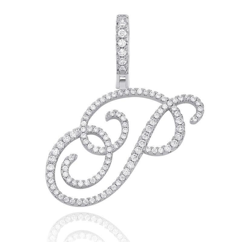 CUSTOM CURSIVE LETTER PENDANT 18K - ICECI