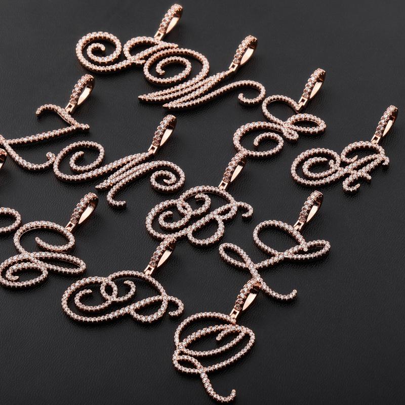 CUSTOM CURSIVE LETTER PENDANT 18K - ICECI