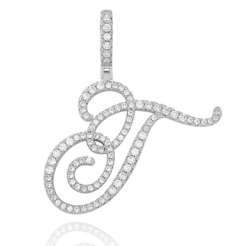 CUSTOM CURSIVE LETTER PENDANT 18K - ICECI