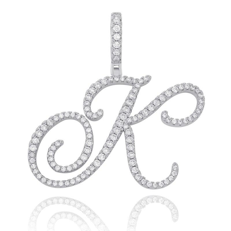 CUSTOM CURSIVE LETTER PENDANT 18K - ICECI