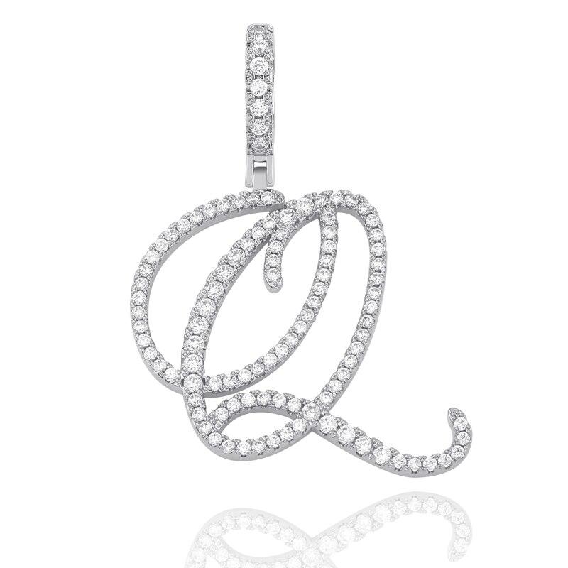 CUSTOM CURSIVE LETTER PENDANT 18K - ICECI