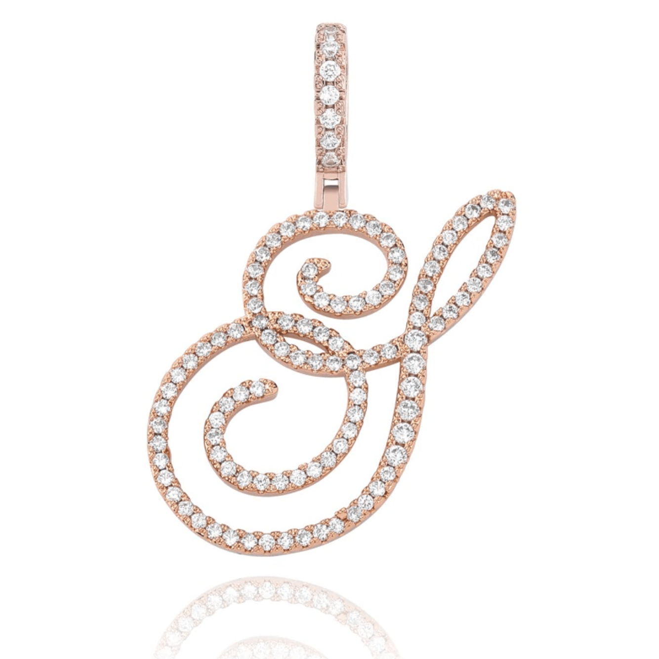 CUSTOM CURSIVE LETTER PENDANT 18K - ICECI