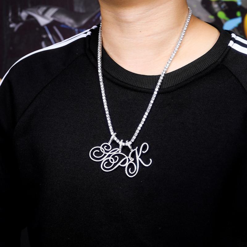 CUSTOM CURSIVE LETTER PENDANT 18K - ICECI