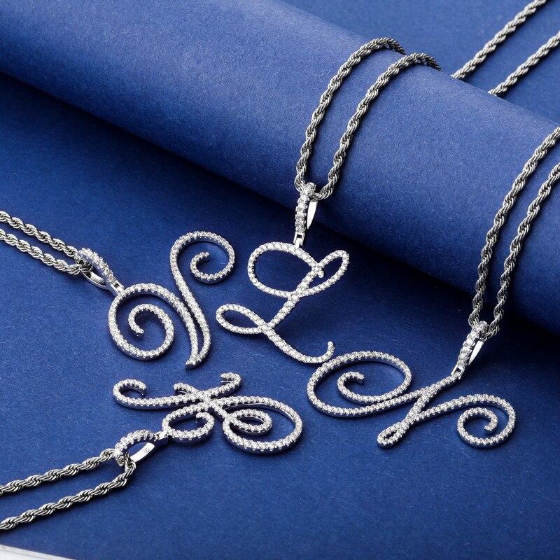 CUSTOM CURSIVE LETTER PENDANT 18K - ICECI