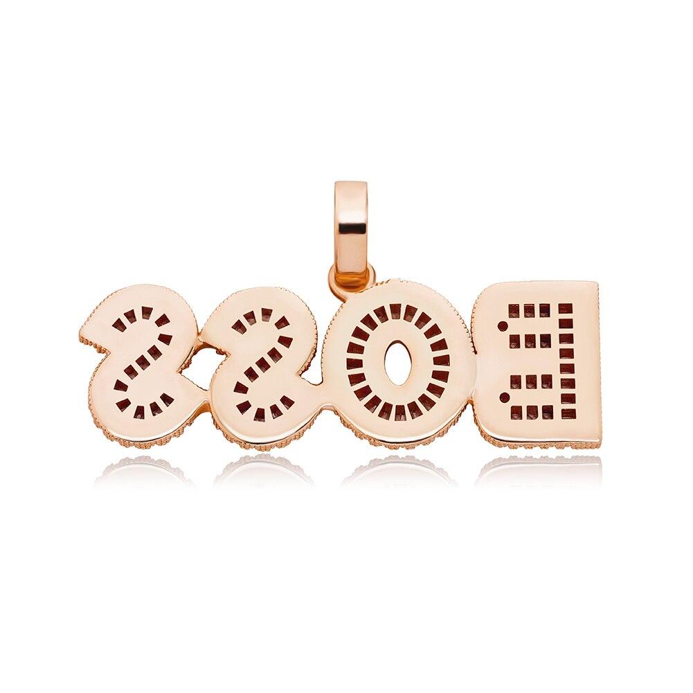 CUSTOM MULTI-LAYER BAGUETTE FONT PENDANT 14K - ICECI
