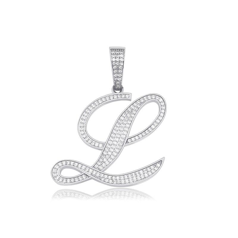 CUSTOM SCRIPT LETTER PENDANT 14K - ICECI