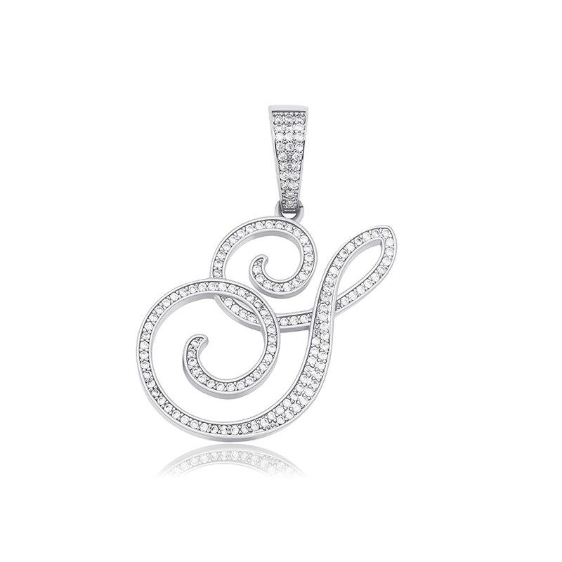 CUSTOM SCRIPT LETTER PENDANT 14K - ICECI